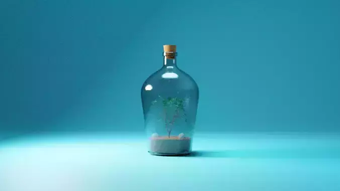 The Bottle with Tree 3D print model