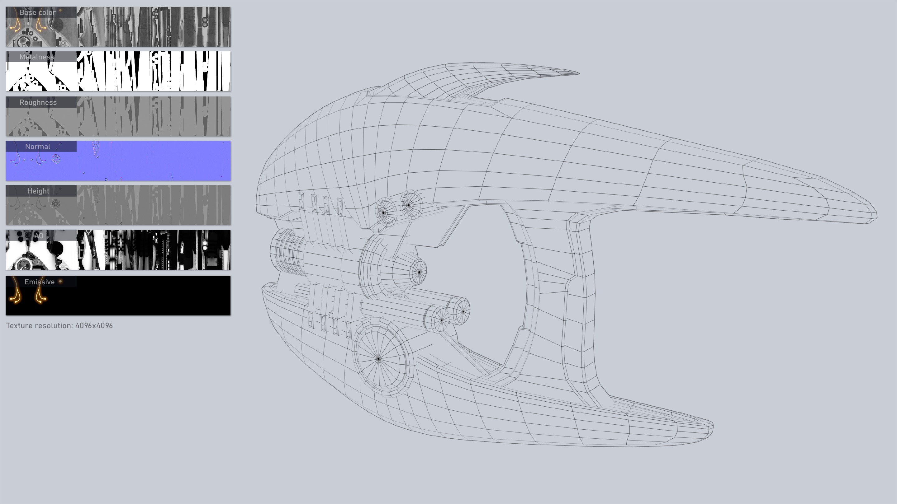 Alien blaster Low-poly 3D model_3