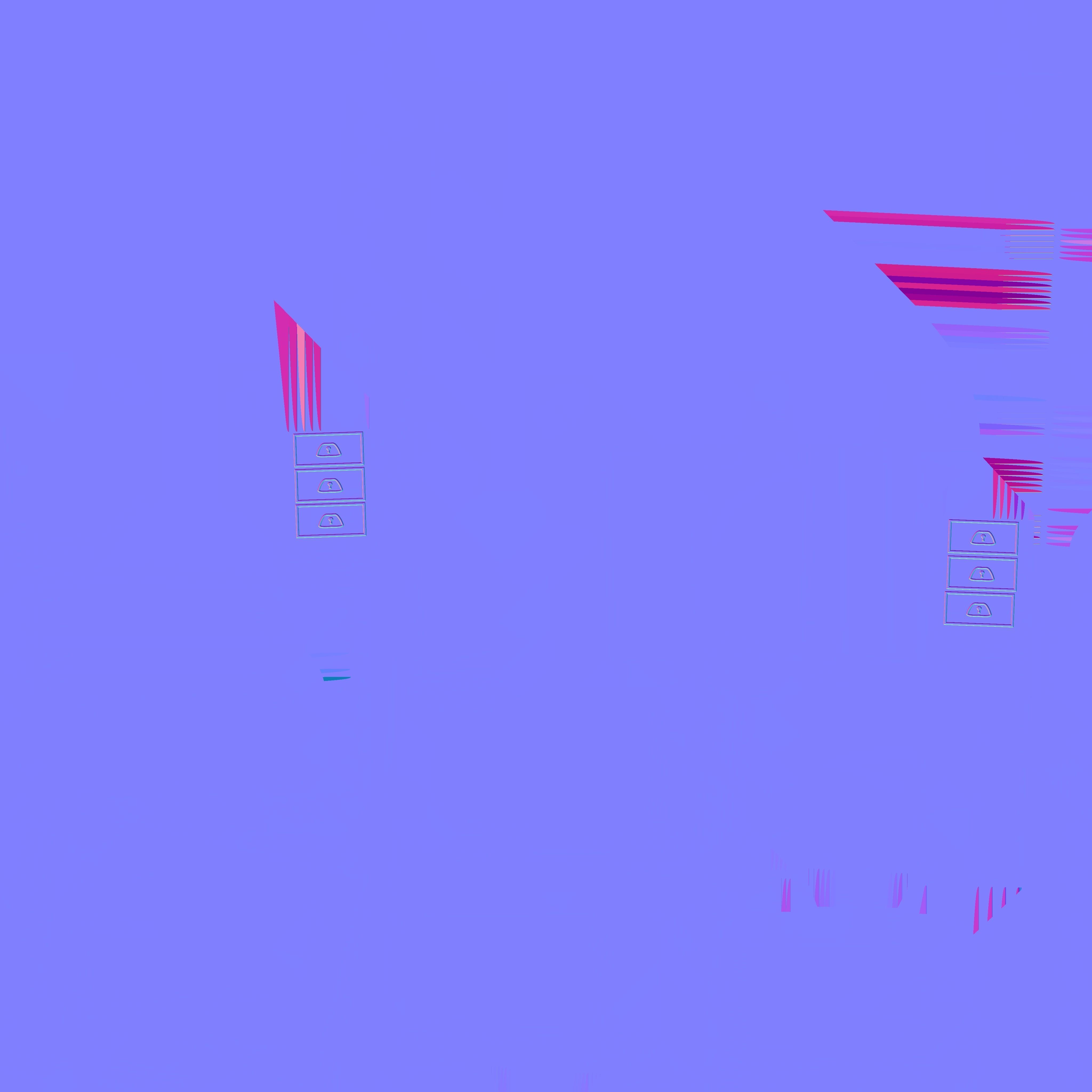 Desk cartoon Free 3D model_5