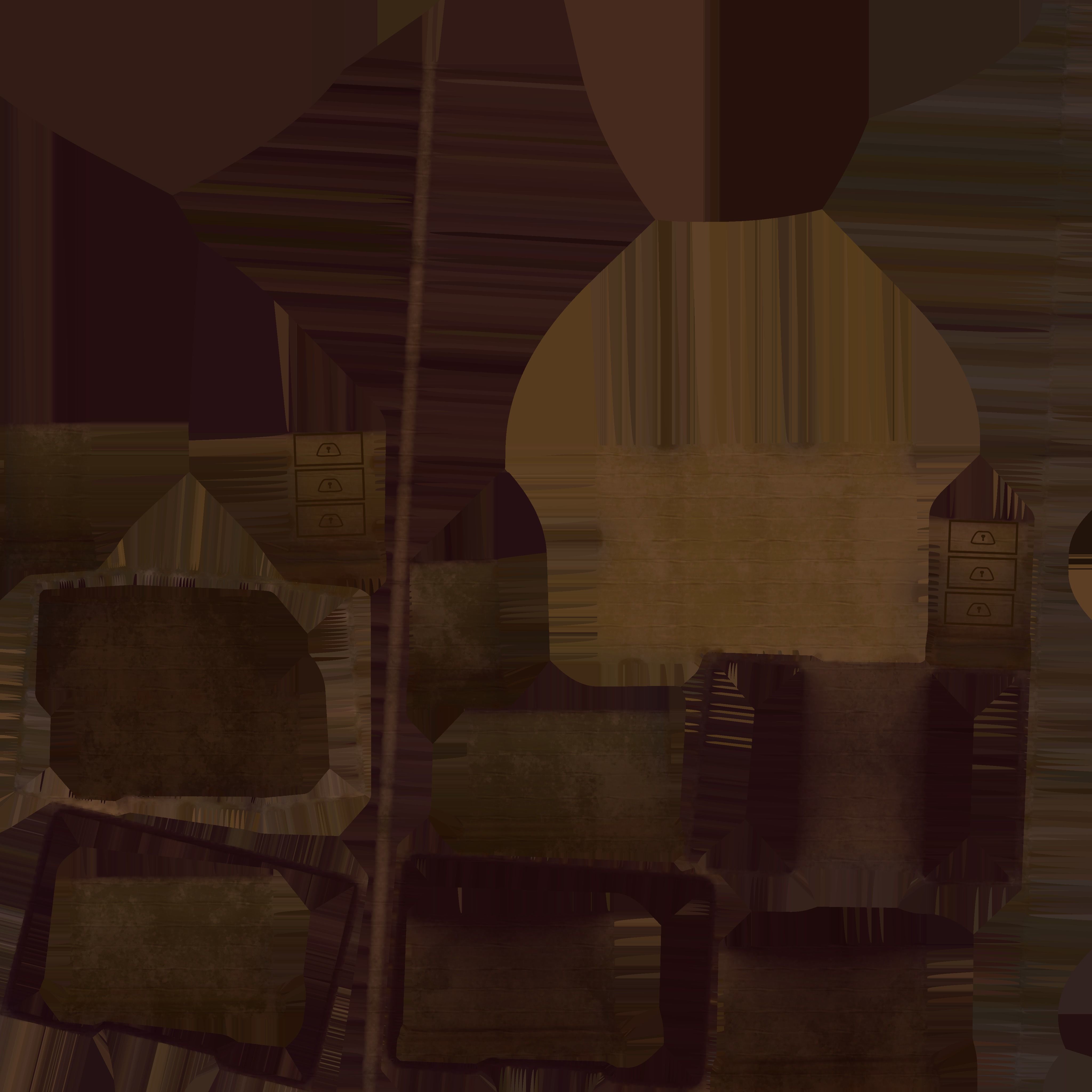 Desk cartoon Free 3D model_2