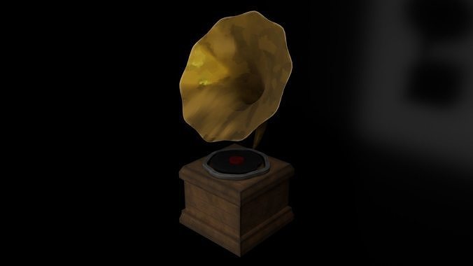 Gramophone Free low-poly 3D model