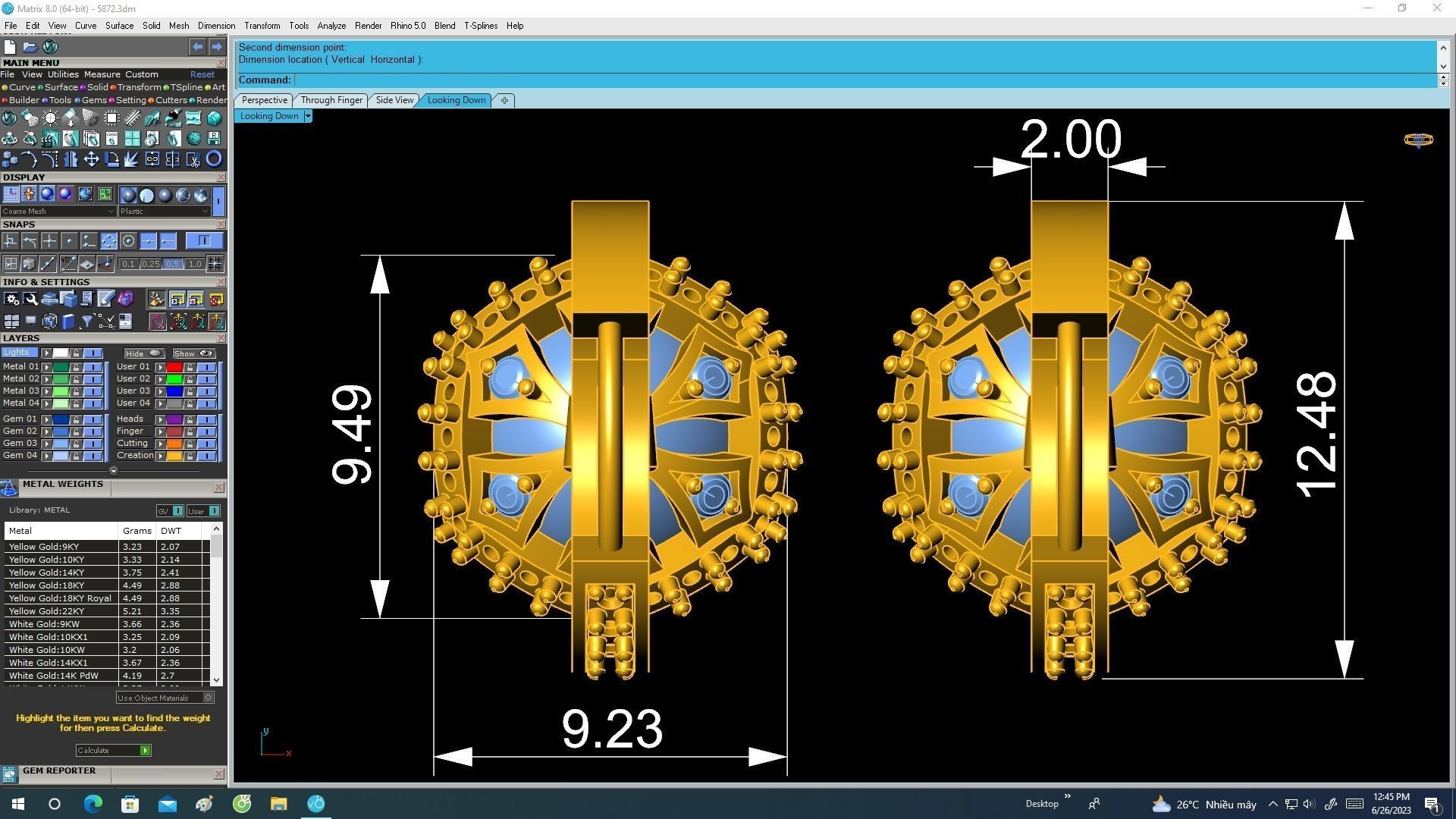 5872 diamond and pearl earrings 3D print model_5