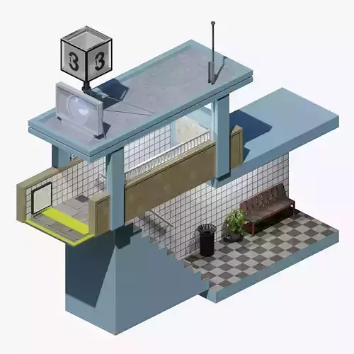 Underground platform building