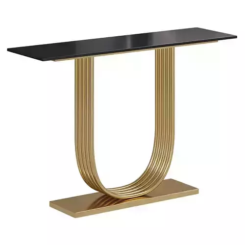 472 black solid wood narrow console table by homary
