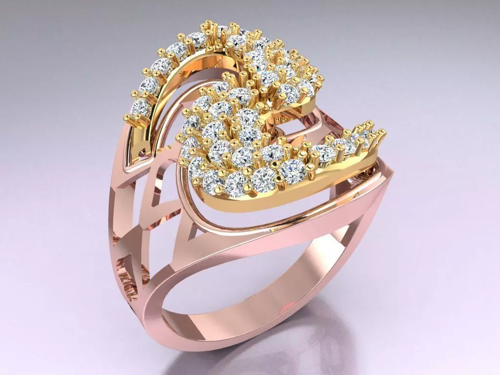 Diamond Ring - Womens Rings - N2528 3D print model_0