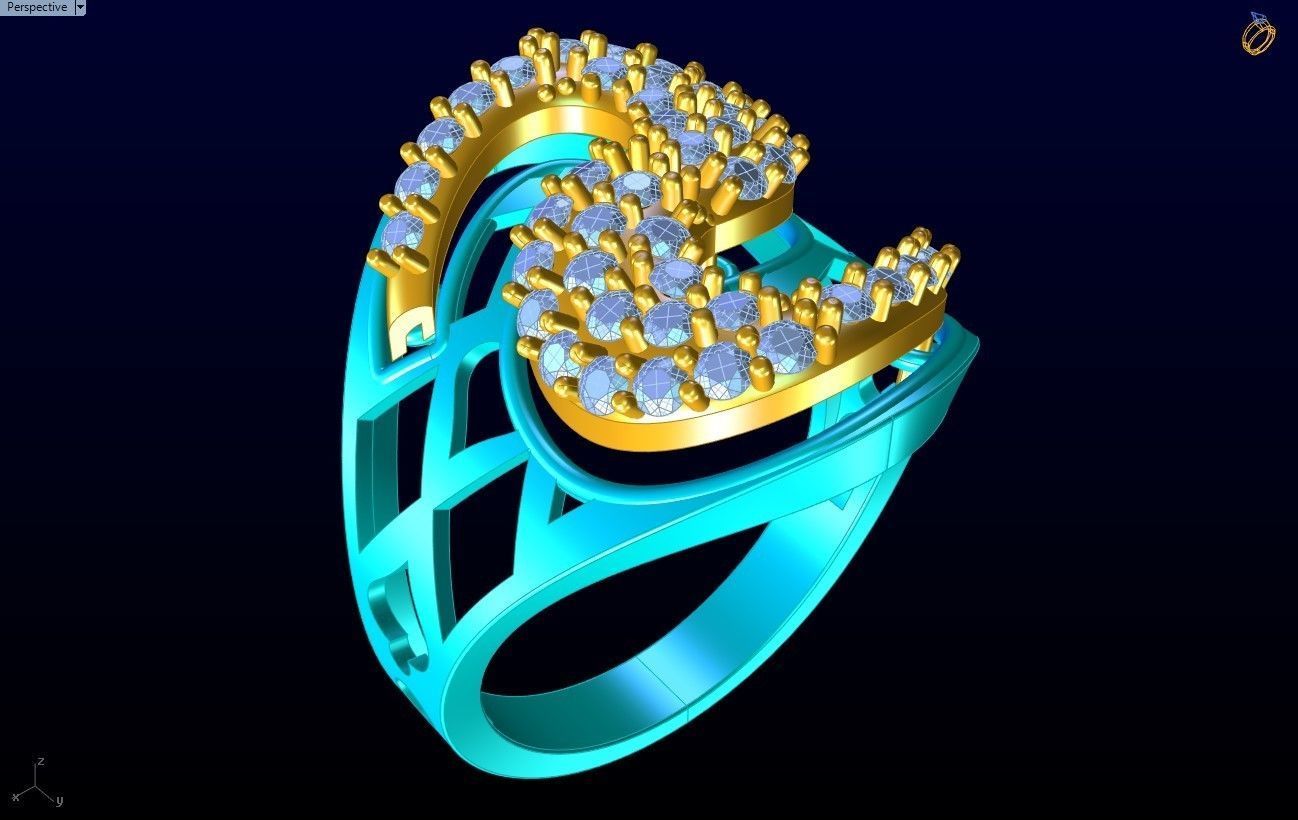 Diamond Ring - Womens Rings - N2528 3D print model_9