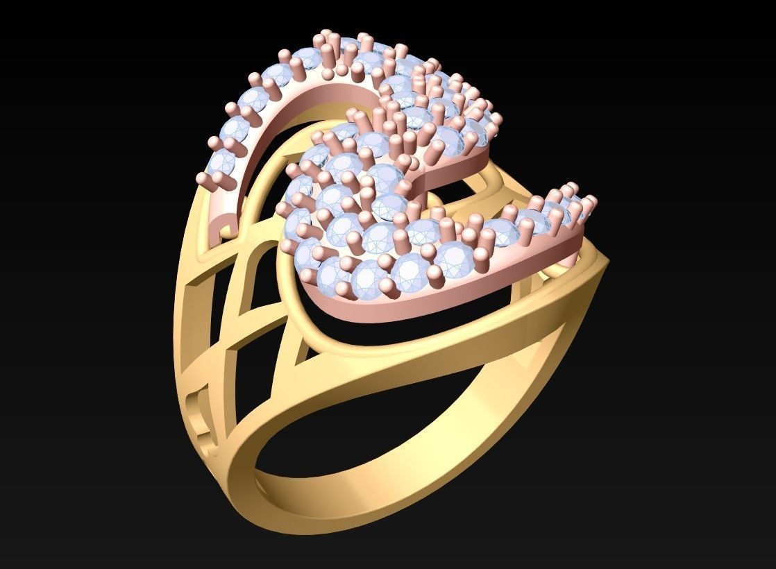 Diamond Ring - Womens Rings - N2528 3D print model_2