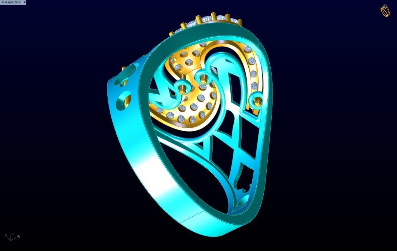 Diamond Ring - Womens Rings - N2528 3D print model_7