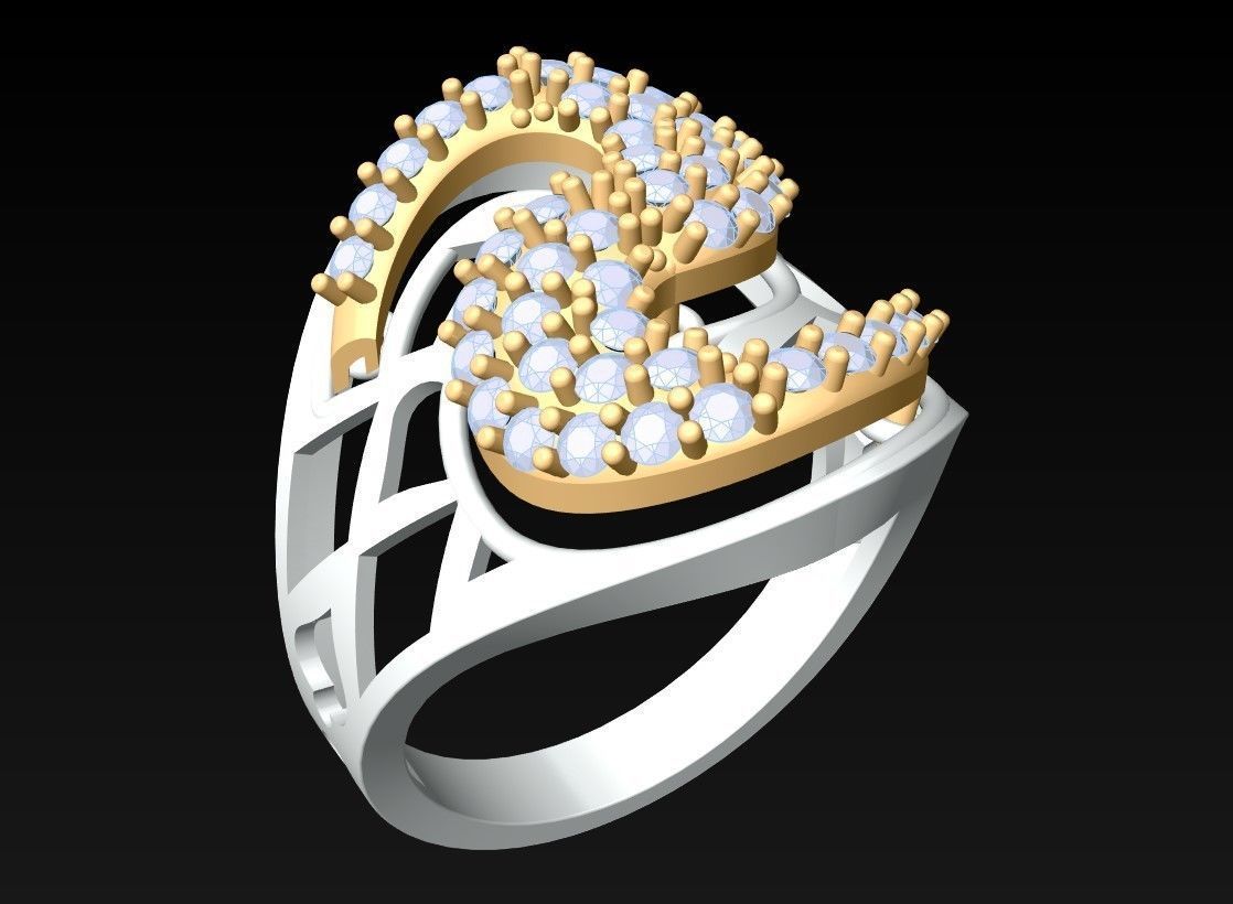 Diamond Ring - Womens Rings - N2528 3D print model_3