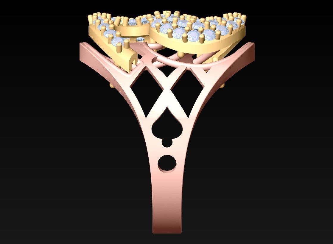 Diamond Ring - Womens Rings - N2528 3D print model_5