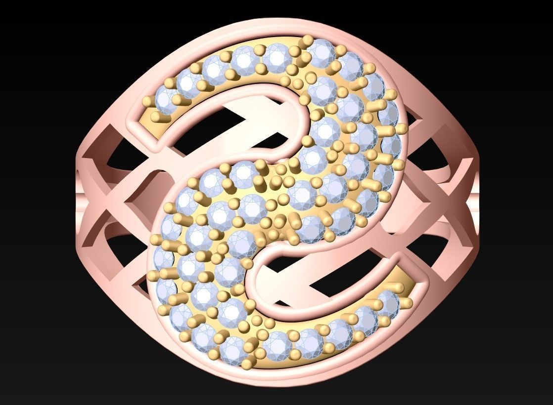 Diamond Ring - Womens Rings - N2528 3D print model_4