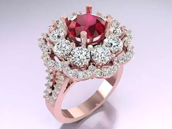 Diamond Ring - Womens Rings - N3359 3D print model