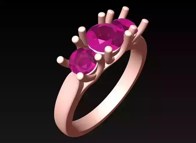 Diamond Ring - Womens Rings - N3528 3D print model