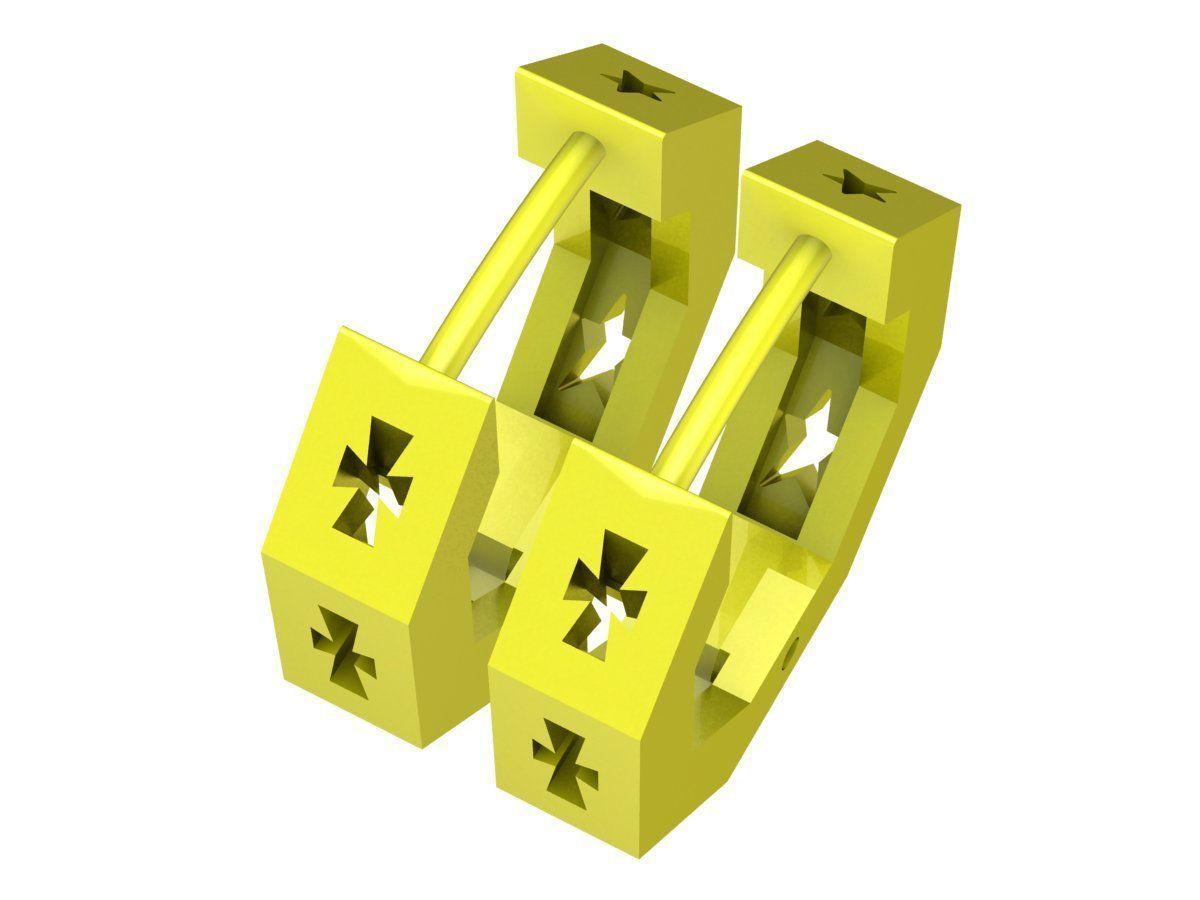 587 cross texturer earrings 3D print model_5