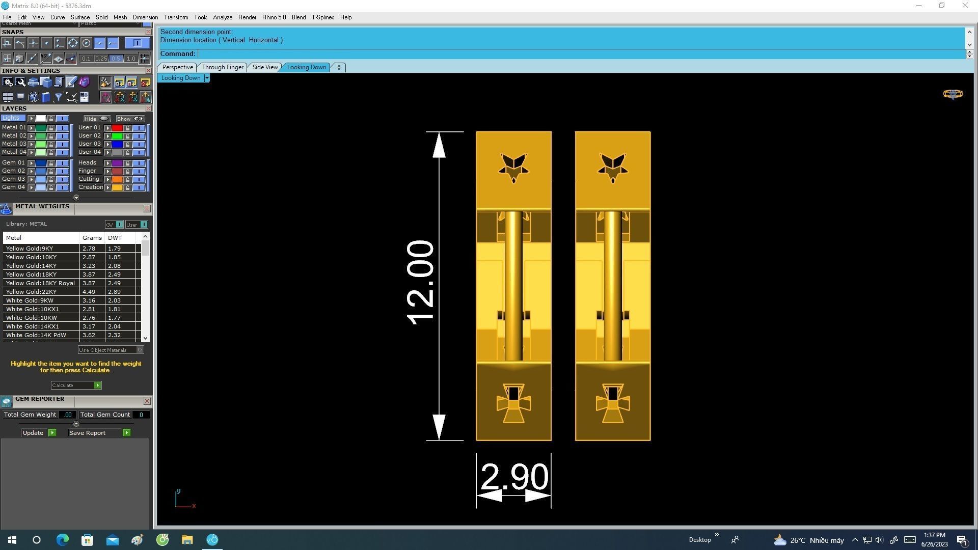 587 cross texturer earrings 3D print model_6