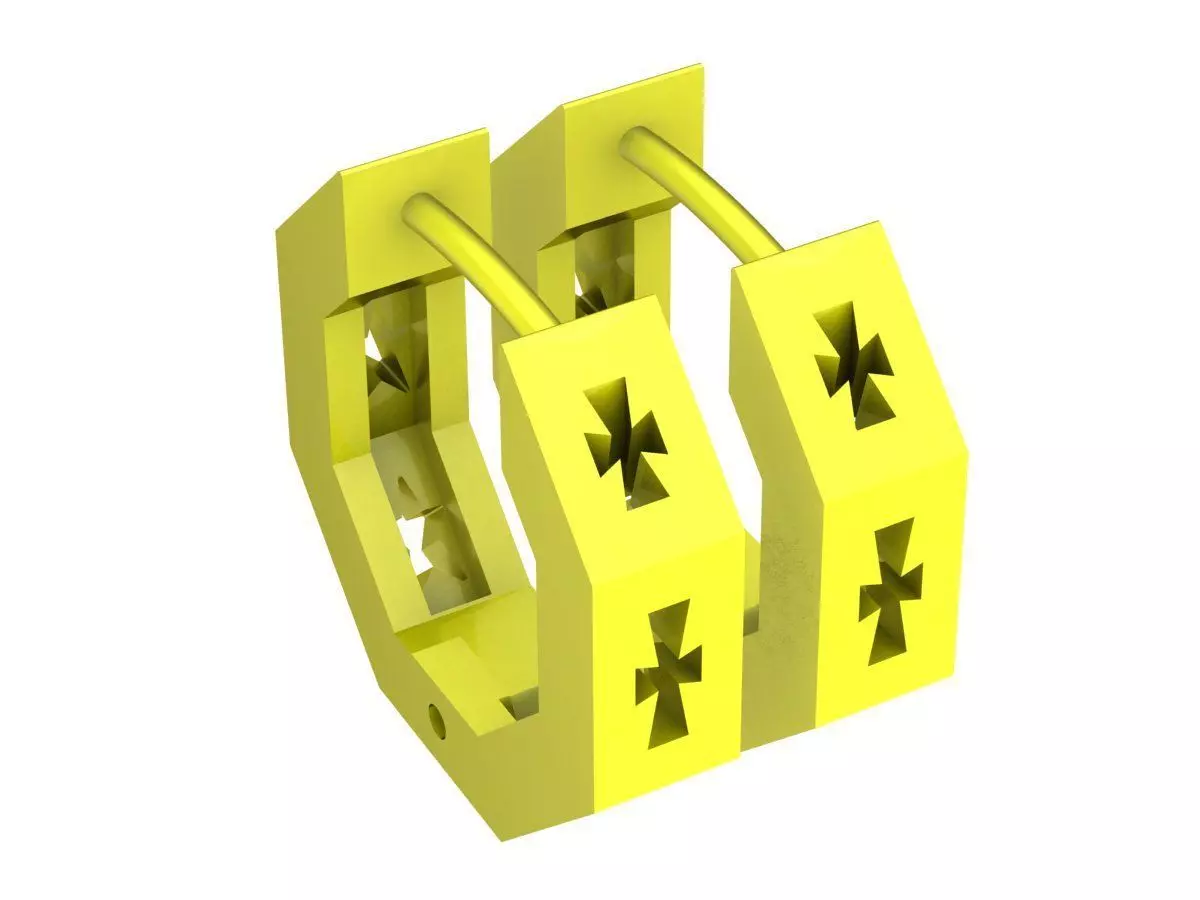 587 cross texturer earrings 3D print model_0
