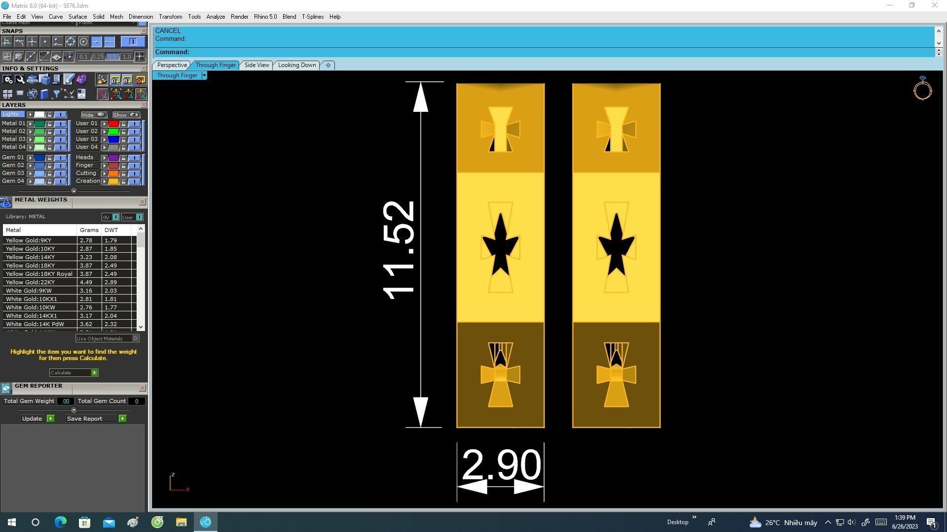 587 cross texturer earrings 3D print model_7