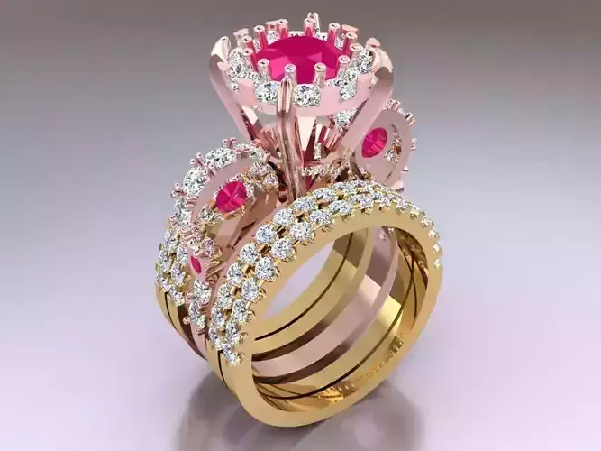 Diamond Ring - Womens Rings - N3547A 3D print model