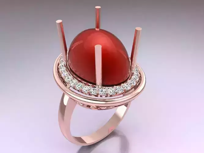 Oval Stone Ring - Womens Rings - N3628