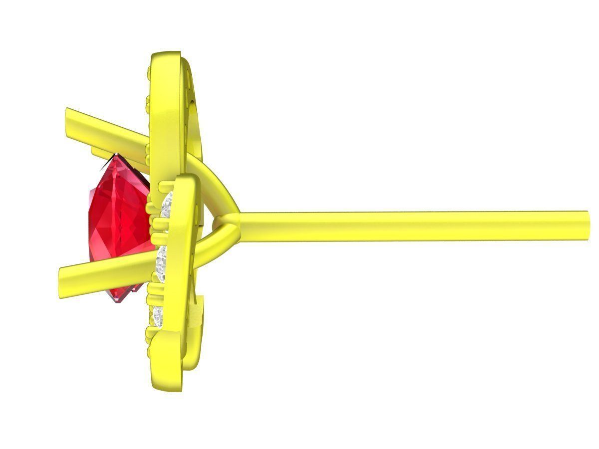 5877 diamond earrings 3D print model_3