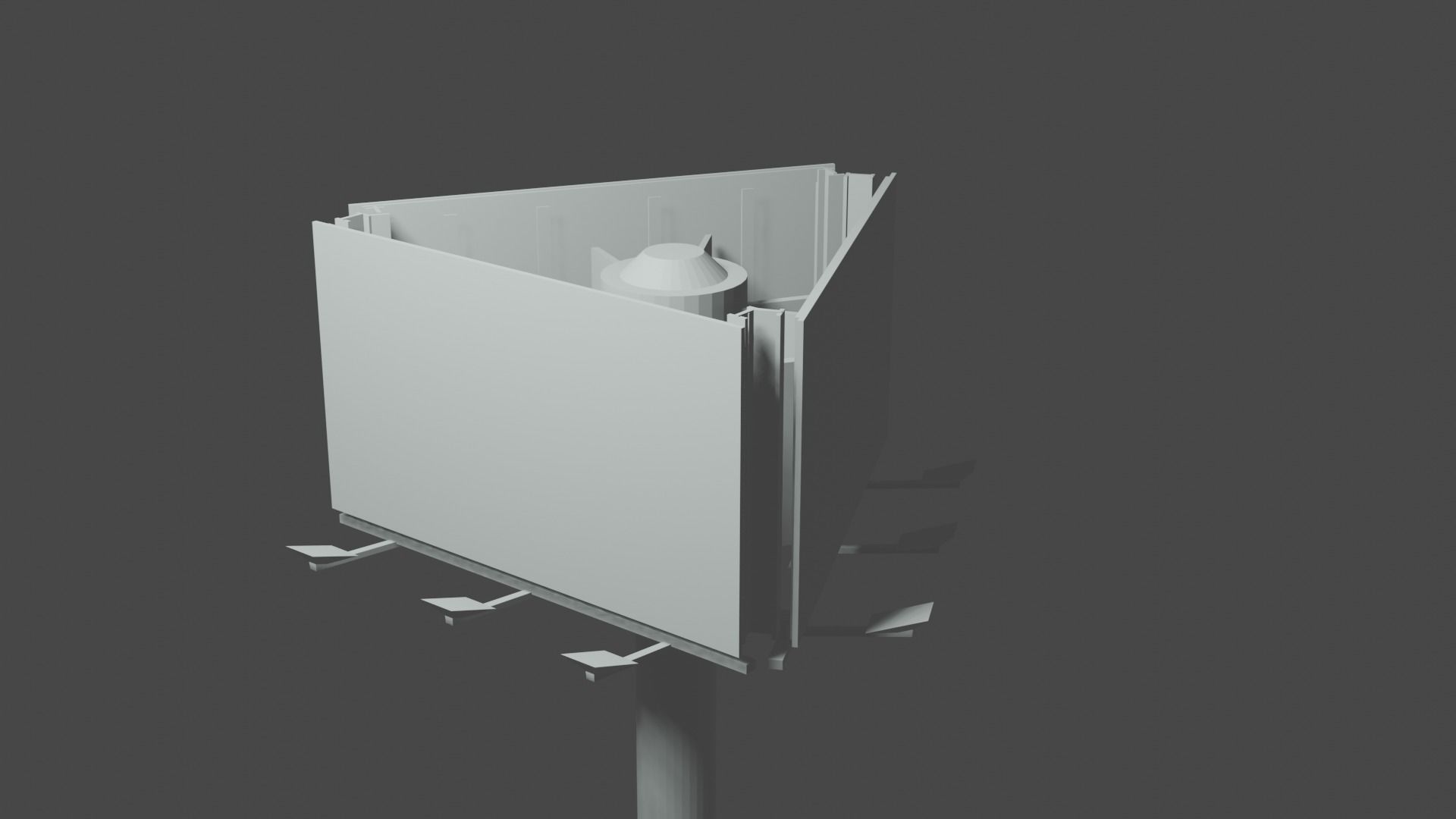 Billboard tree side low-poly 3d model  Low-poly 3D model_2