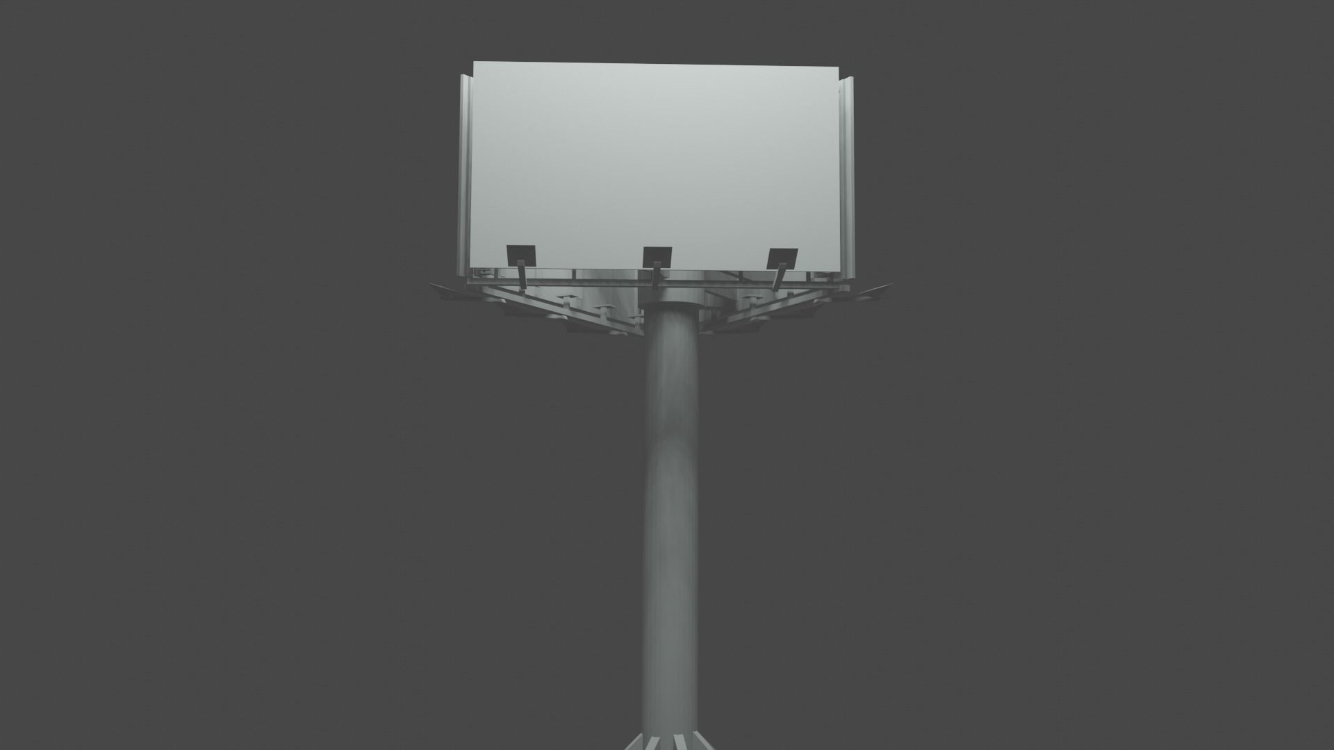 Billboard tree side low-poly 3d model  Low-poly 3D model_3
