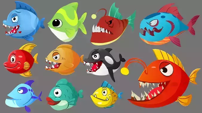 ocean world - fish series Low-poly 3D model