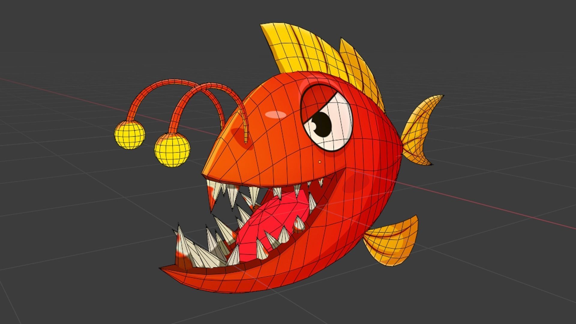 ocean world - fish series Low-poly 3D model_4