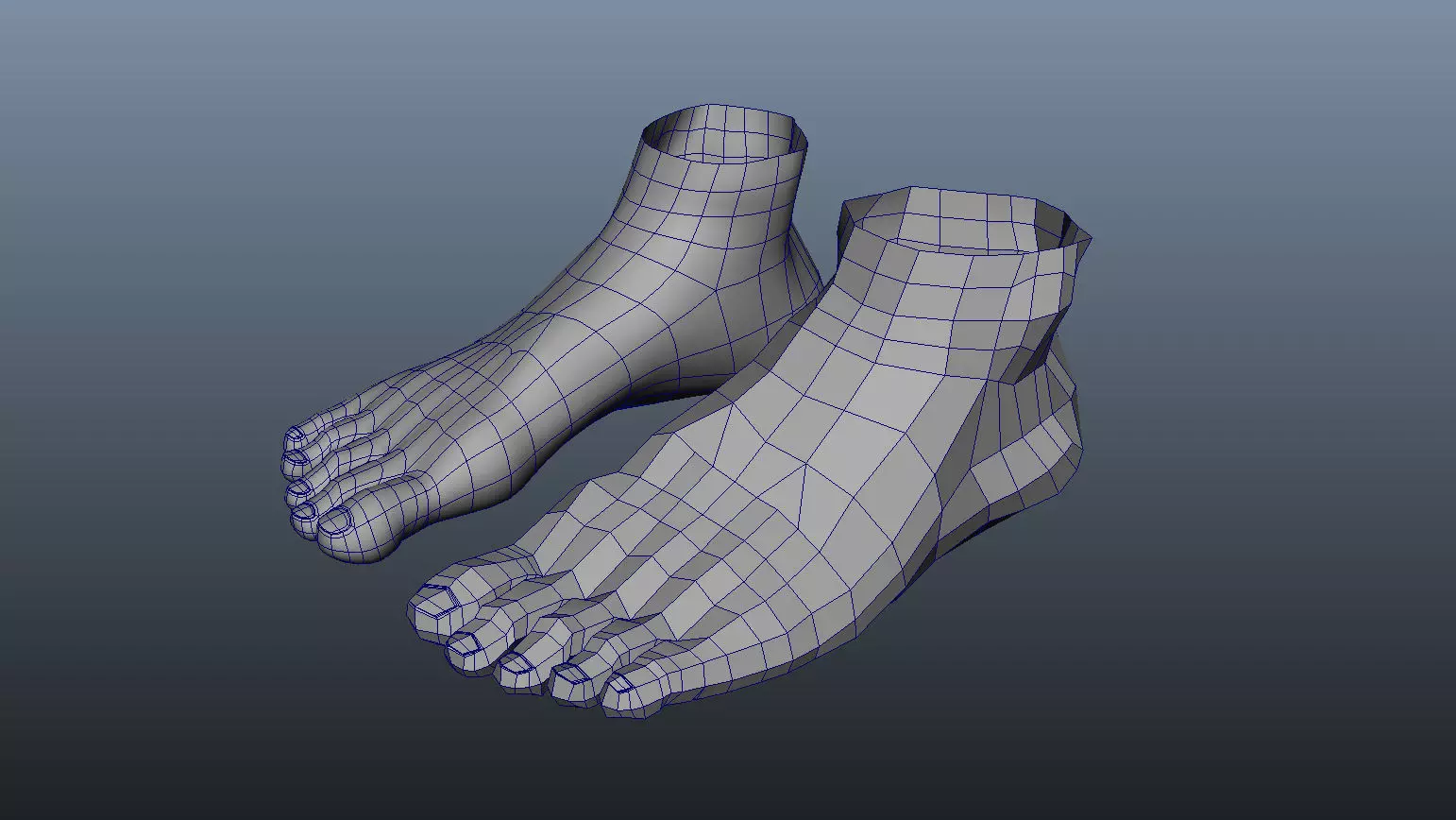 Foot low poly Free low-poly 3D model_0