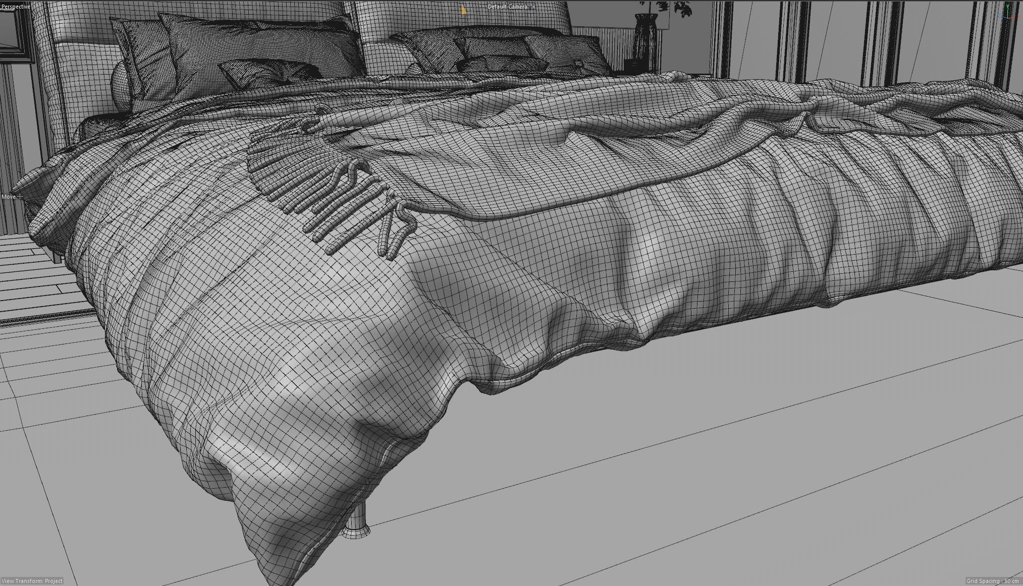 Cozy Bedroom Interior Scene  3D model_12