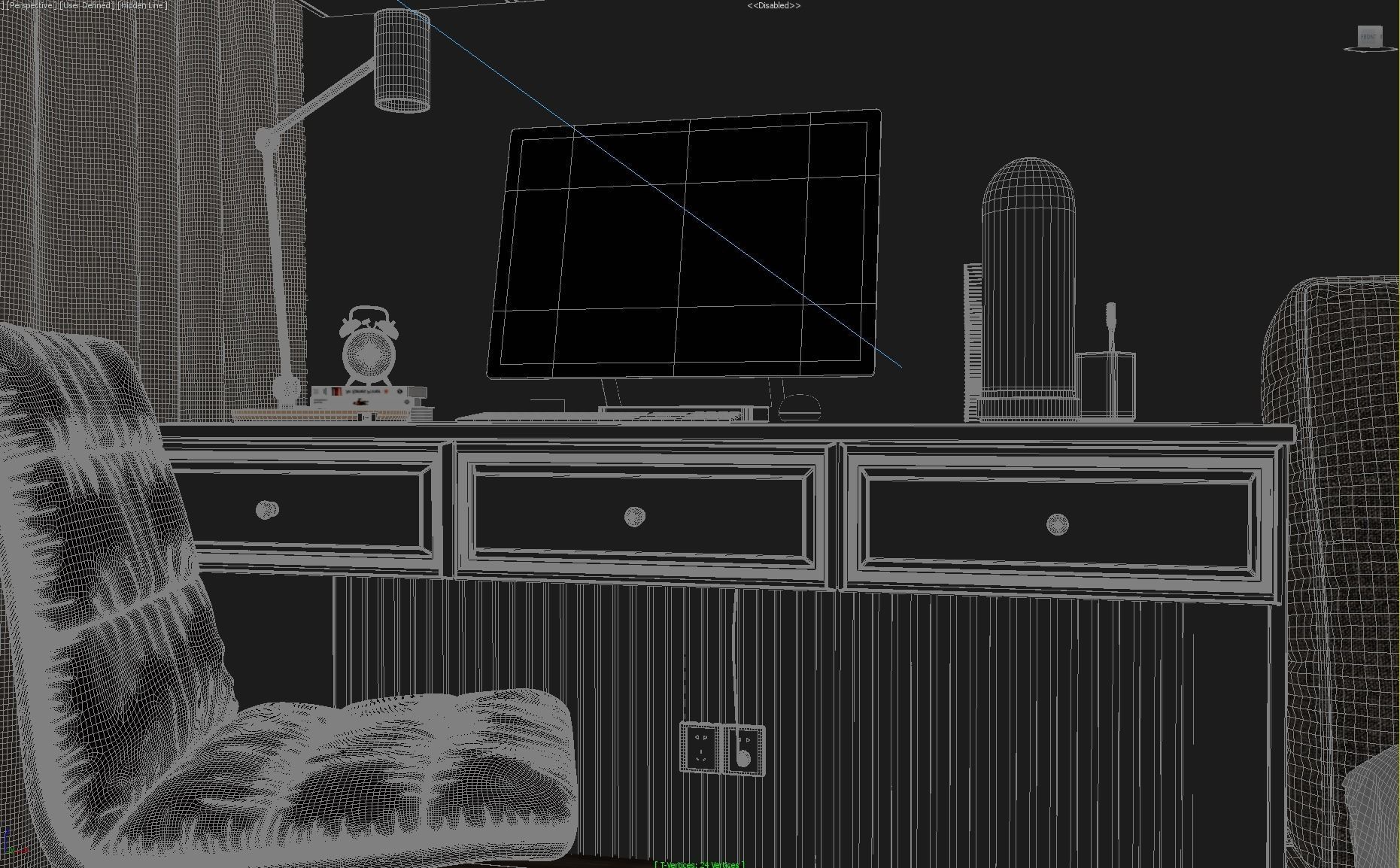 Cozy Bedroom Interior Scene  3D model_9