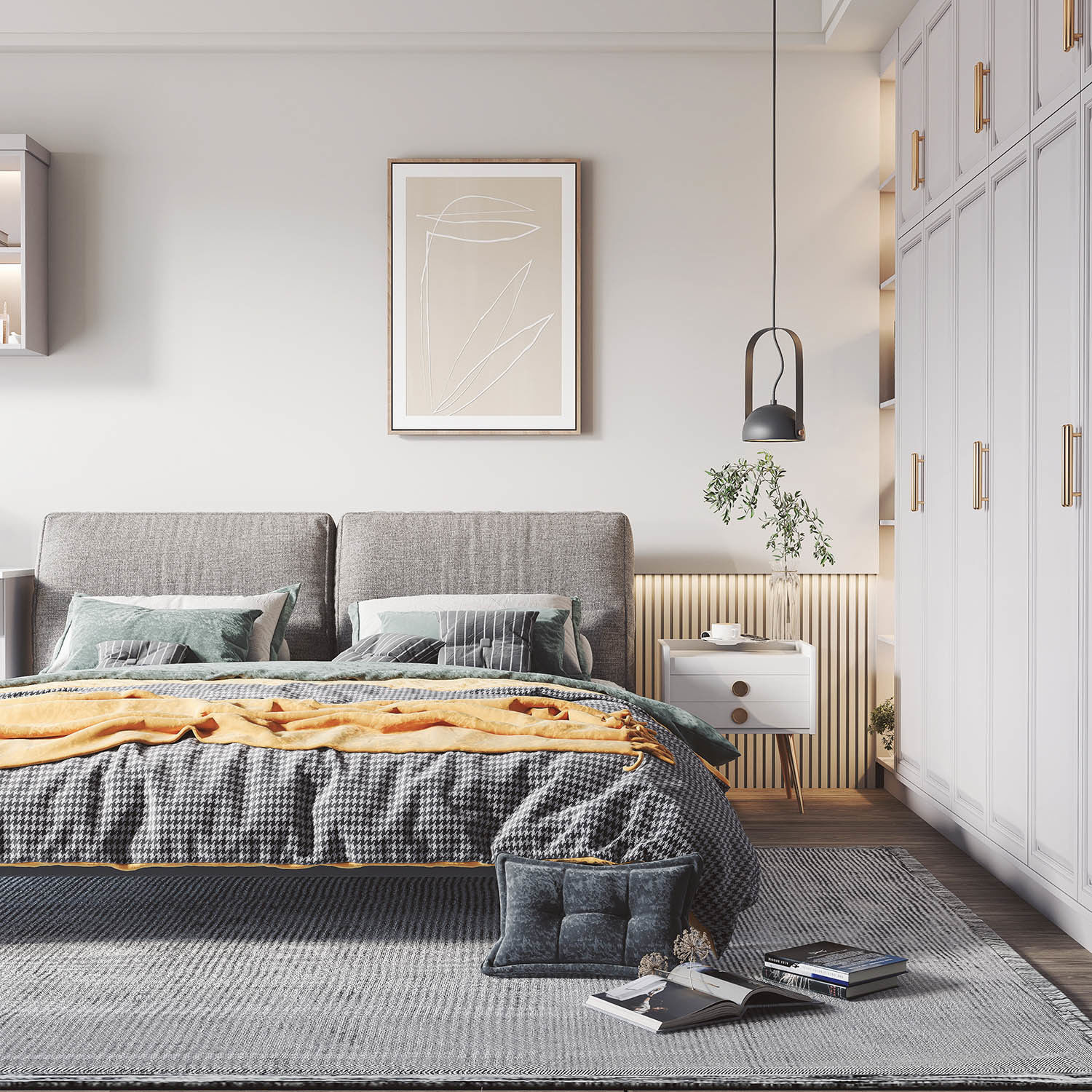 Cozy Bedroom Interior Scene  3D model_1
