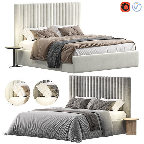 Bed arona by cazarina 3D model