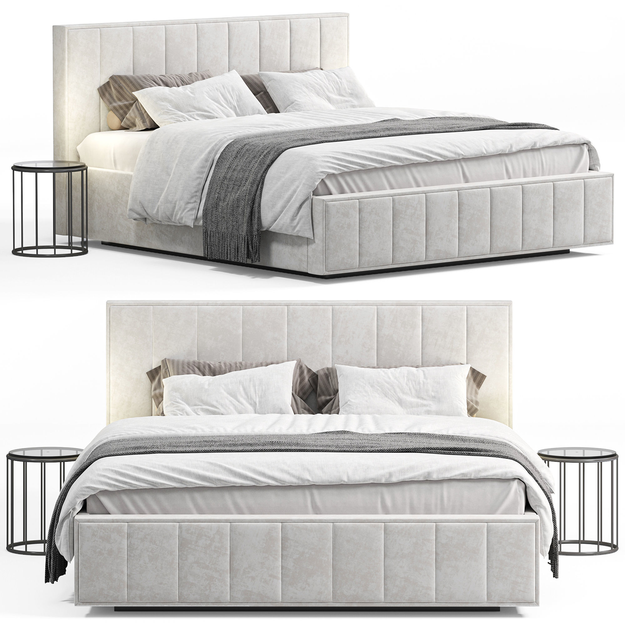 Bed frame Vienna by hoff 3D model_1