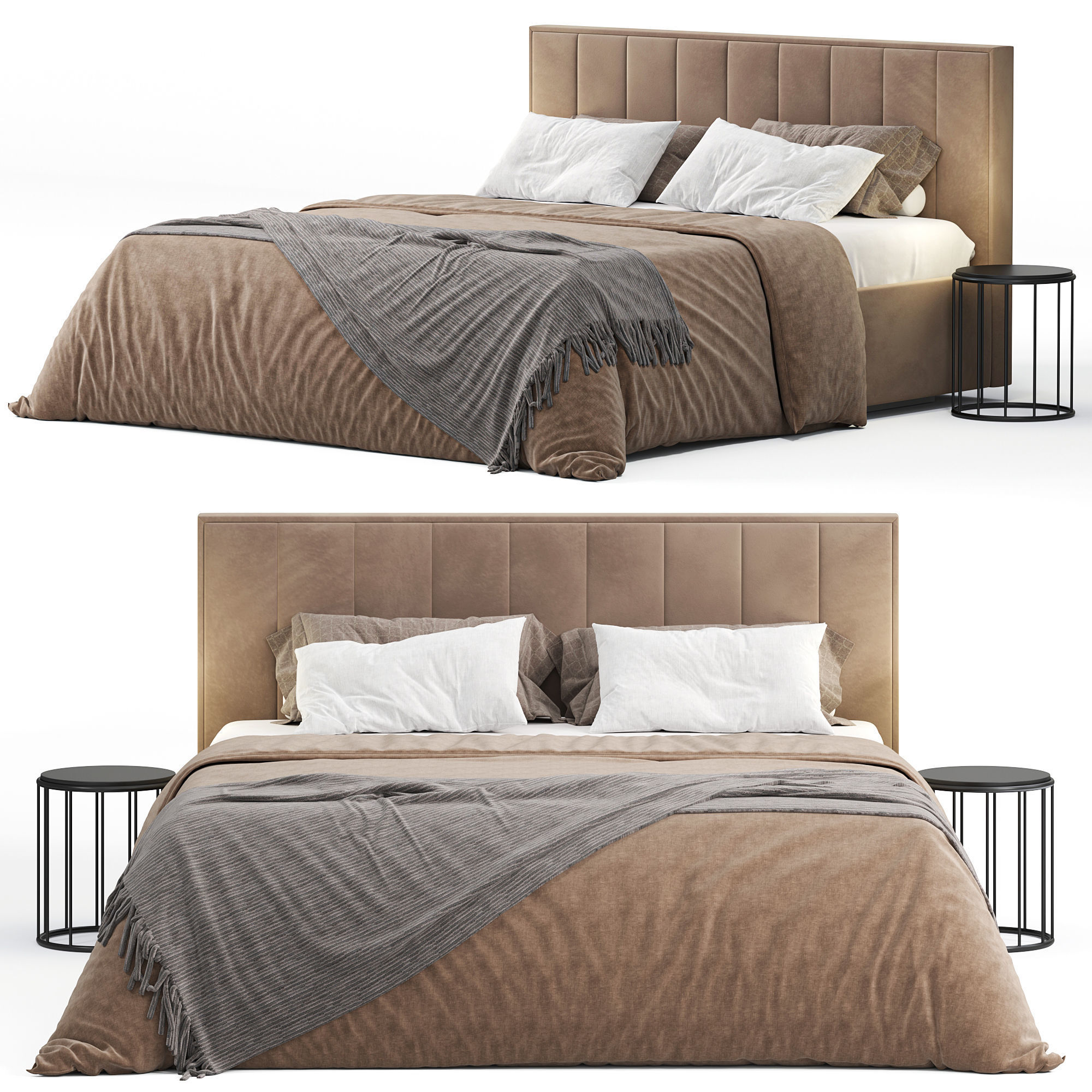 Bed frame Vienna by hoff 3D model_2