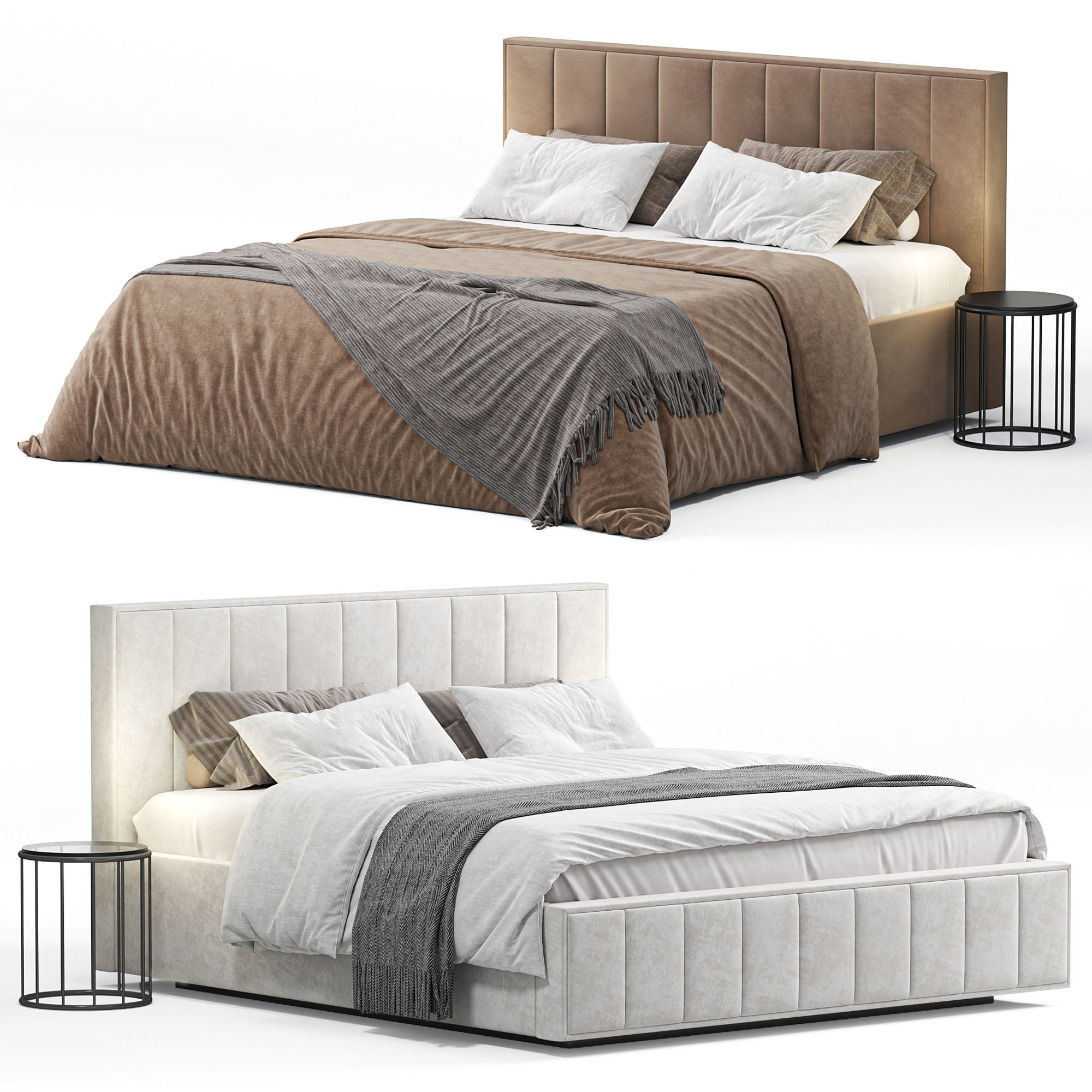 Bed frame Vienna by hoff 3D model_3