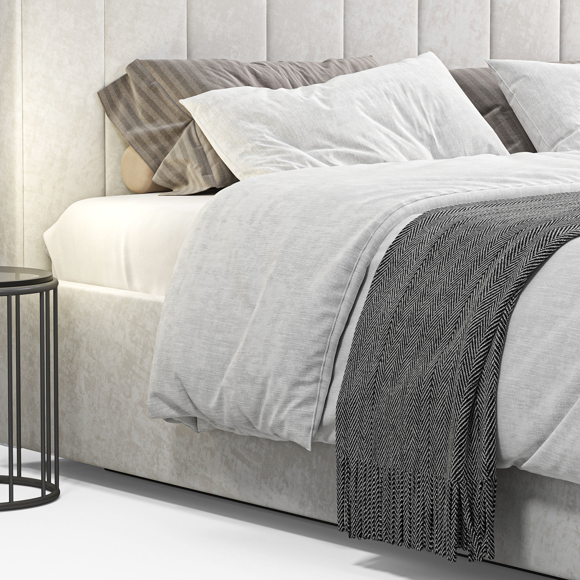 Bed frame Vienna by hoff 3D model_4