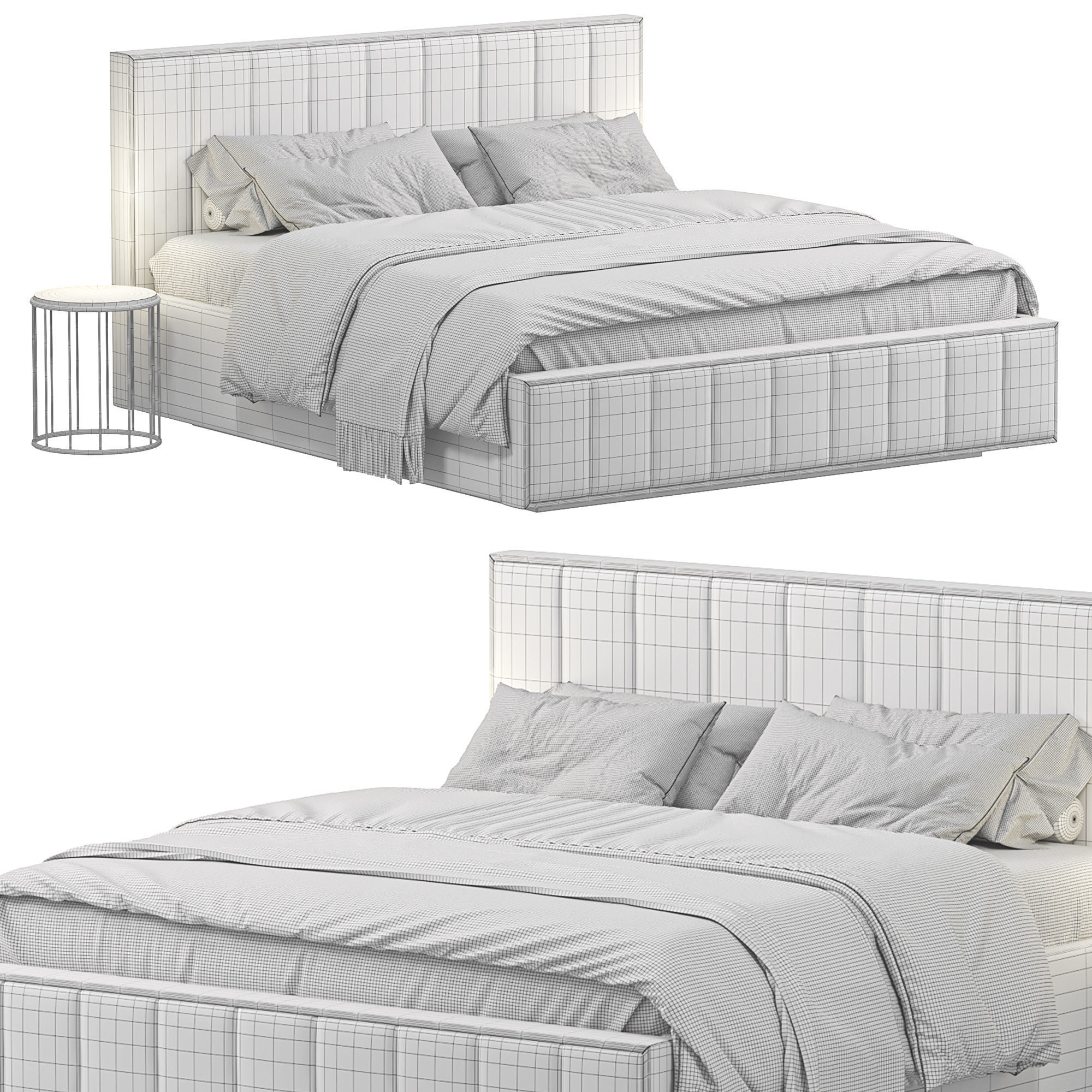 Bed frame Vienna by hoff 3D model_5