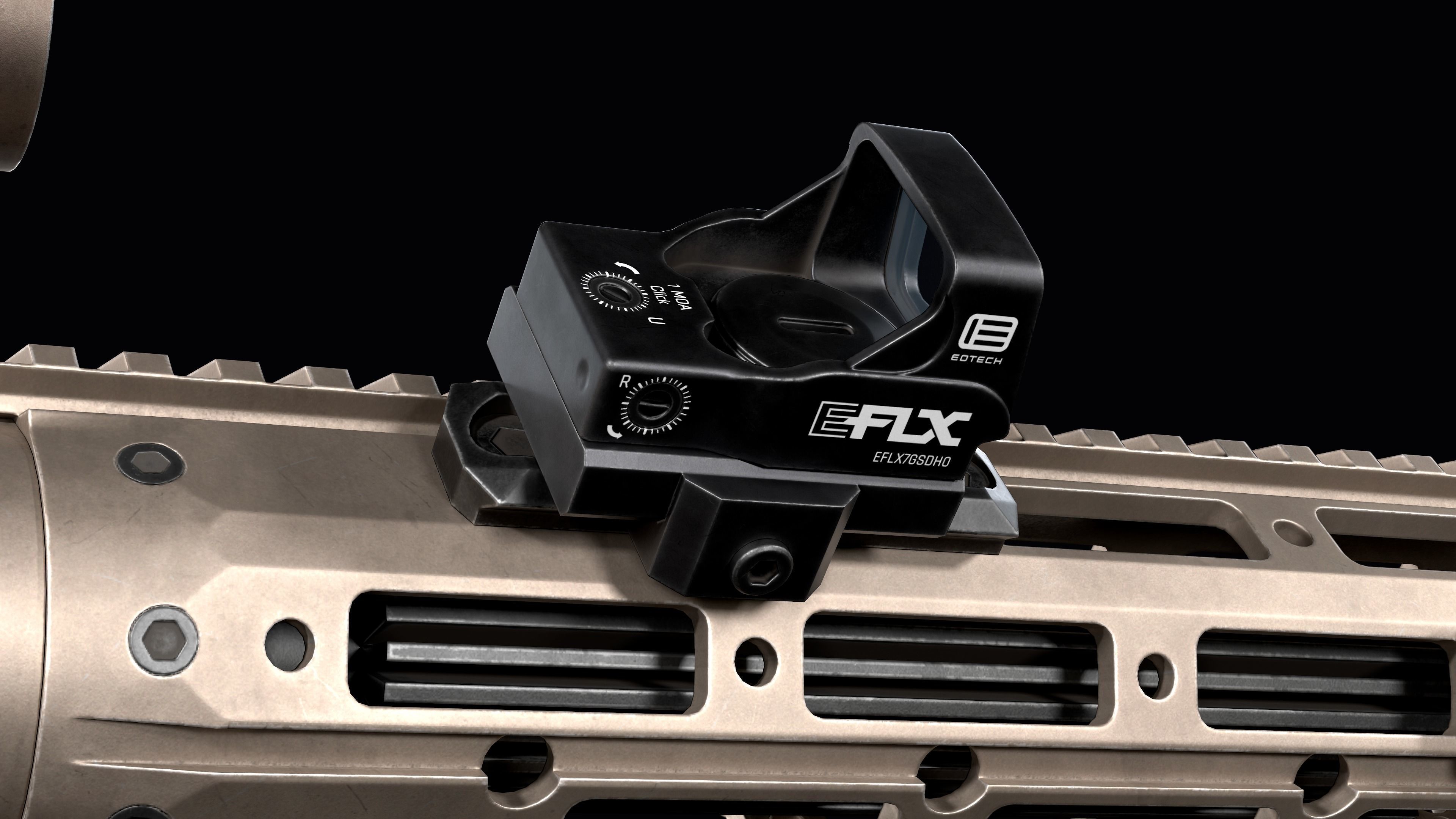 Tactical modular sniper rifle Remington R11 RSASS Low-poly 3D model_21