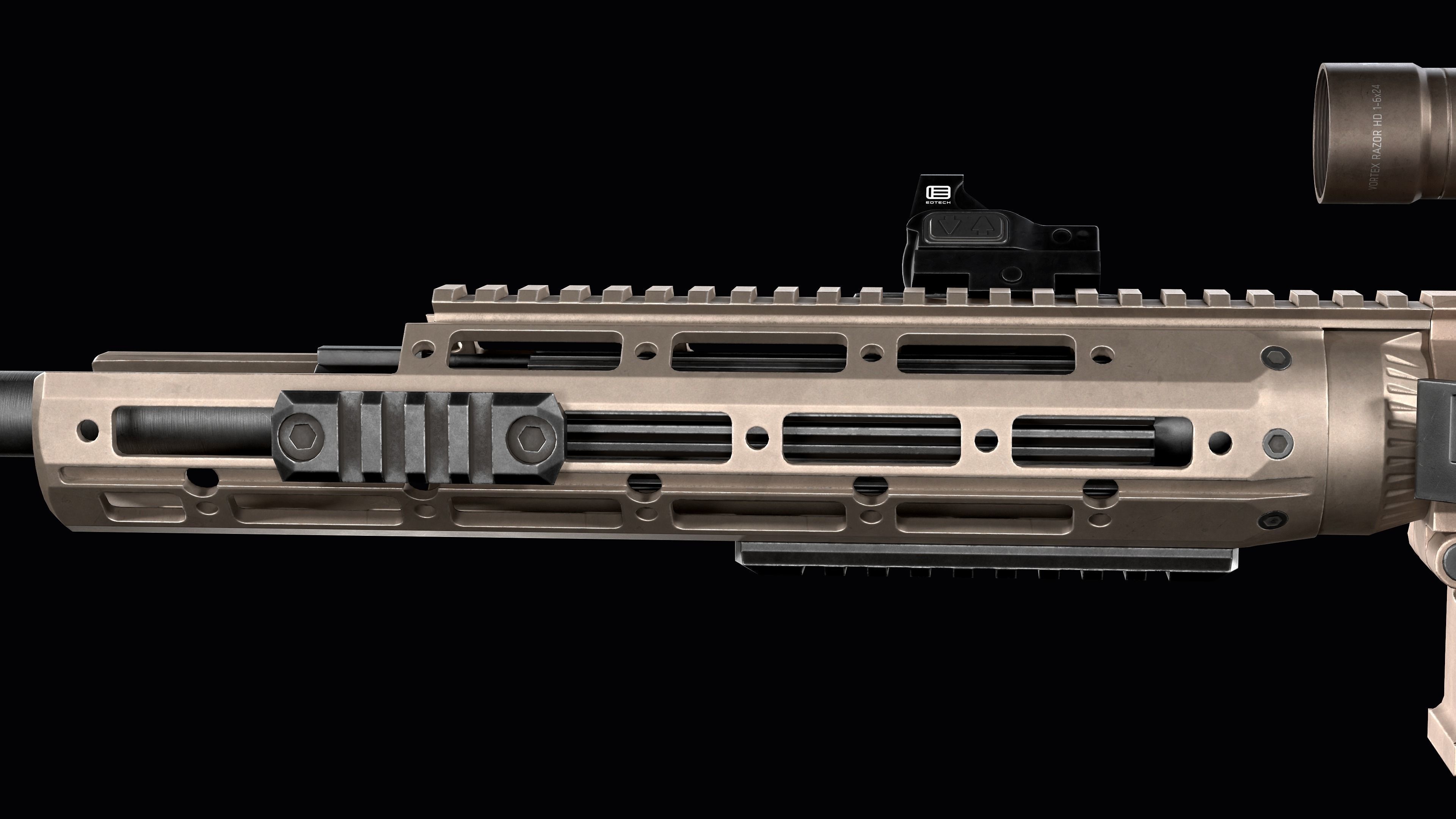 Tactical modular sniper rifle Remington R11 RSASS Low-poly 3D model_13