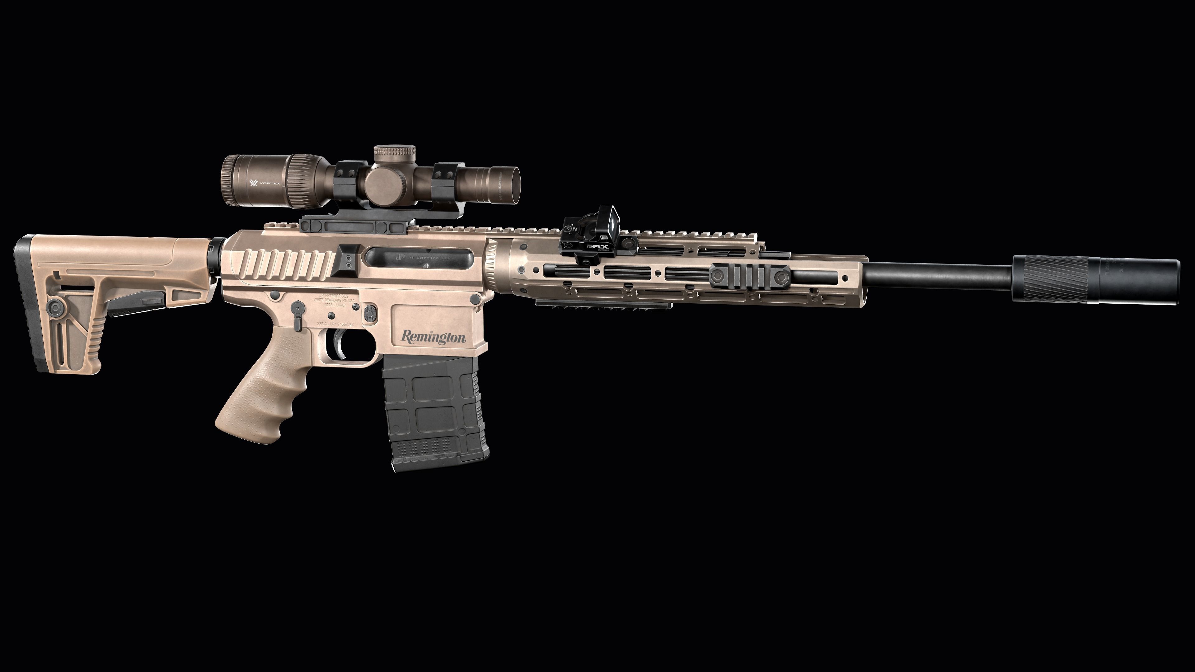 Tactical modular sniper rifle Remington R11 RSASS Low-poly 3D model_8