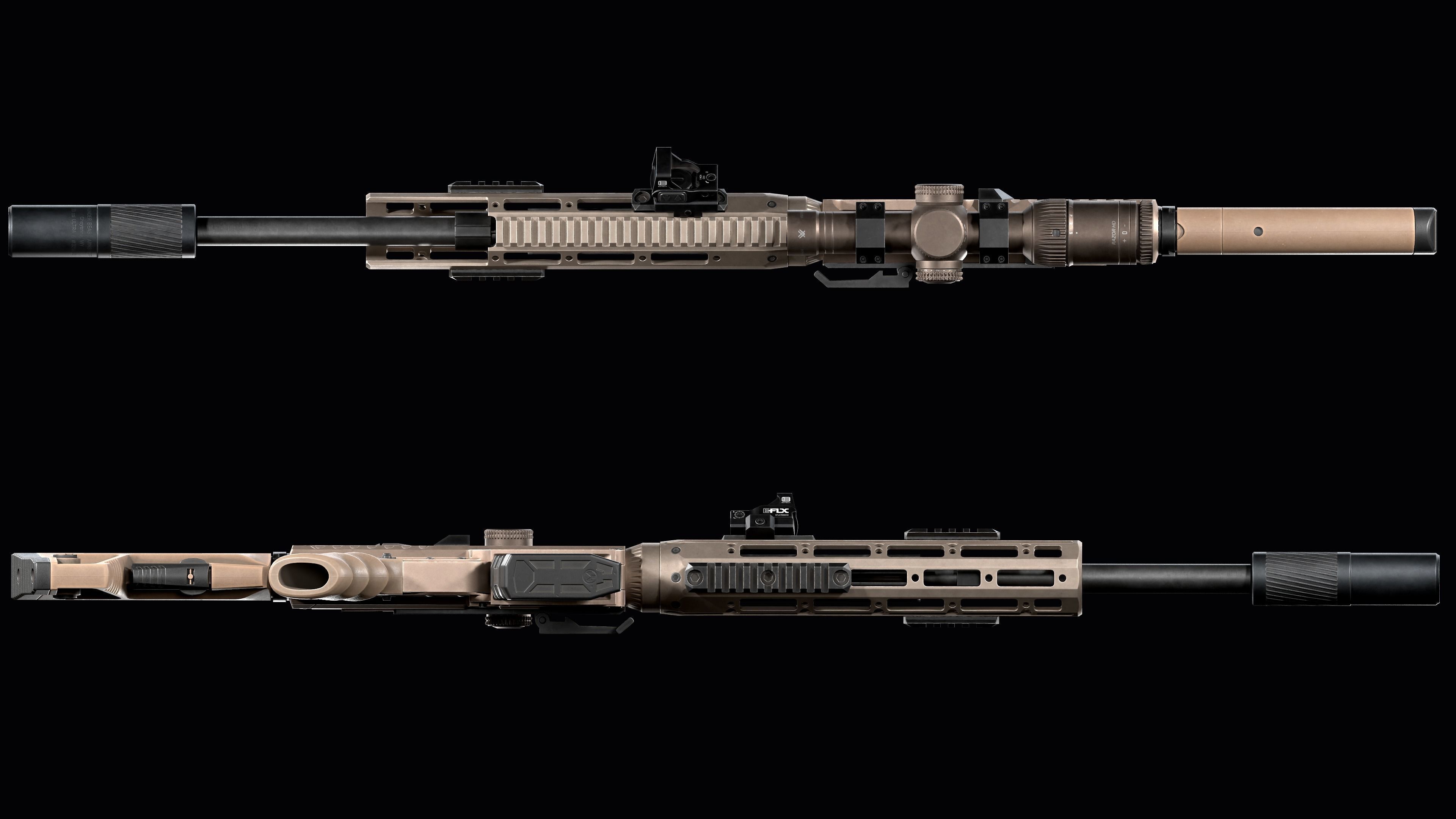 Tactical modular sniper rifle Remington R11 RSASS Low-poly 3D model_32