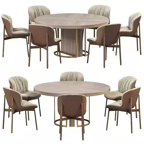 Remington Round Dining Table and BOUNTY chair
