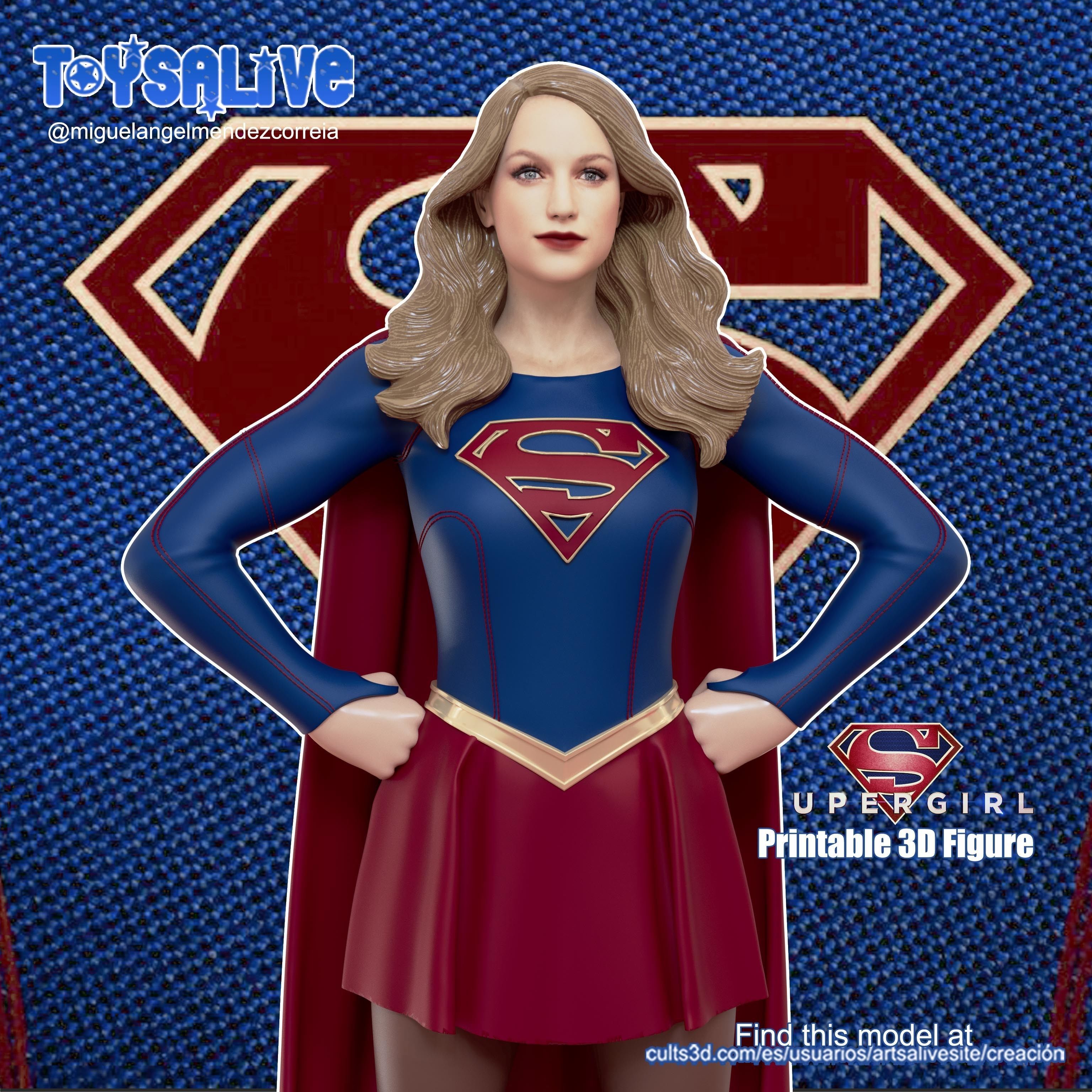 SUPERGIRL MELISSA BENOIST STL MODEL FOR PRINT 3D print model_4
