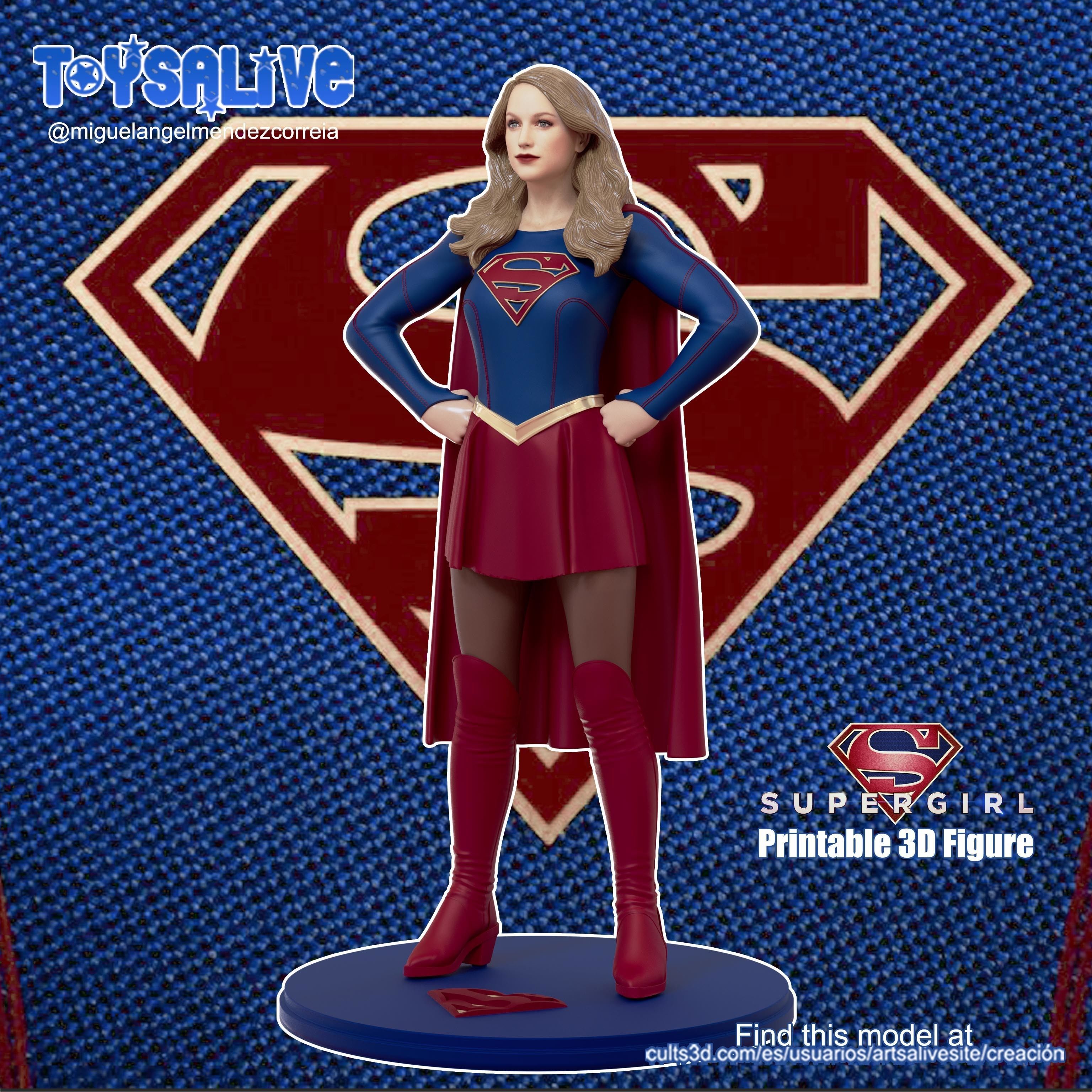 SUPERGIRL MELISSA BENOIST STL MODEL FOR PRINT 3D print model_2