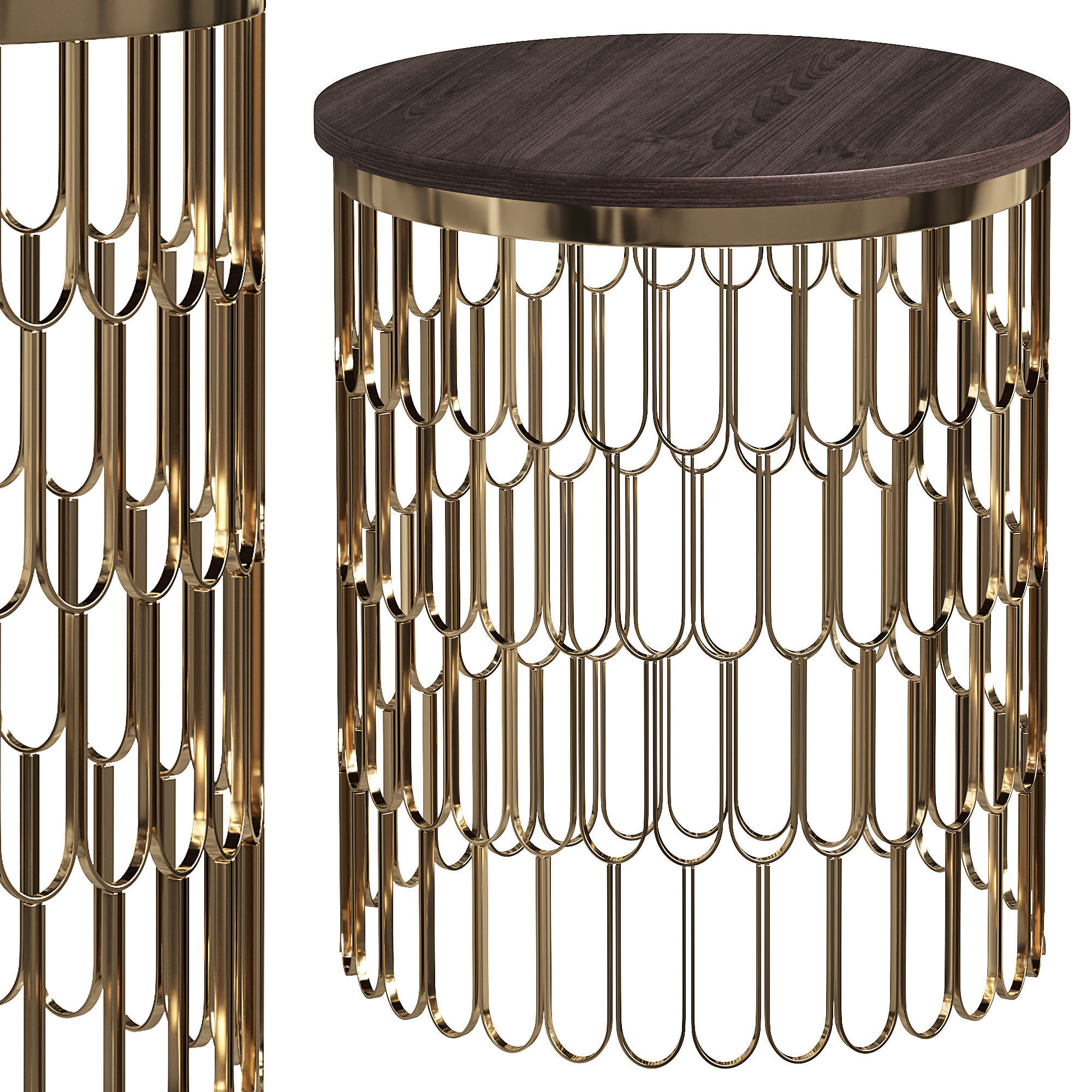Brenda Side Table By Luxdeco Collection 3D model_1