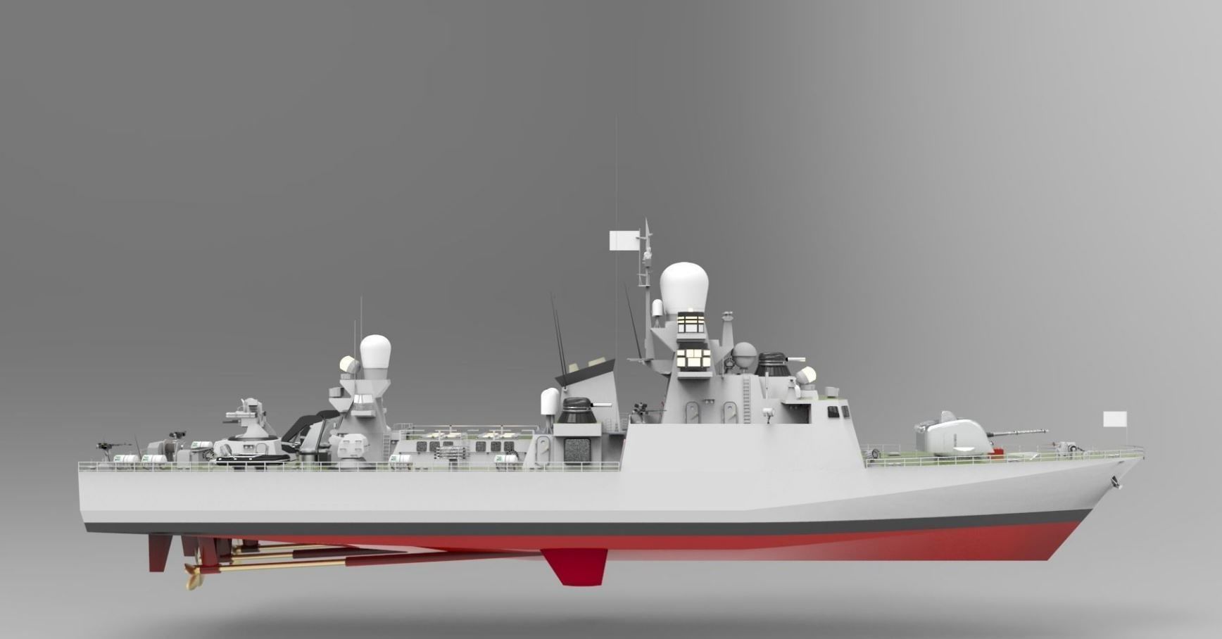 3d printed Corvette military Ship buyan Class 3D print model_1