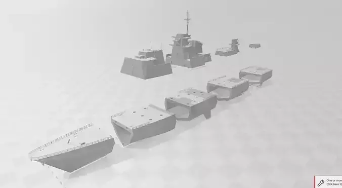 3d printed Corvette military Ship buyan Class 3D print model
