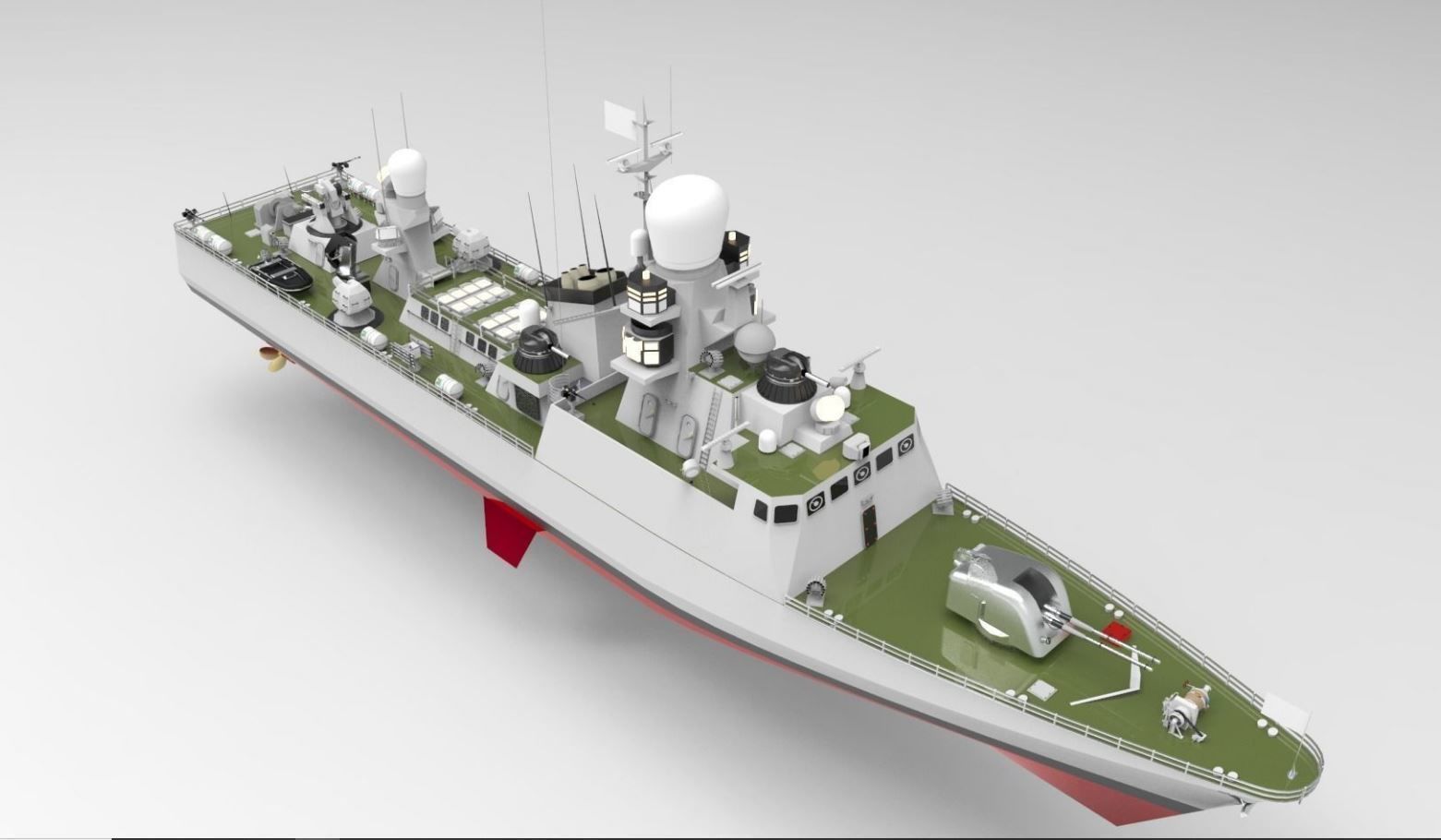 3d printed Corvette military Ship buyan Class 3D print model_2