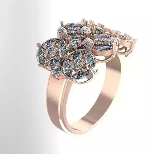 Wedding Engagement Women Ring 3D print model 